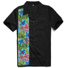 Load image into Gallery viewer, New Mens Hawaiian Shirt Short Sleeve Leopard Palm Floral Rockabilly Shirt Big Sizes Summer Cotton Casual camisa hawaiana hombre