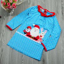 Load image into Gallery viewer, Christmas Baby Girls Toddlers cute Santa Clause Polka Dots Tops T-Shirts+Striped Ruffle Pants Outfits Kids Xmas 2pcs Suit Gift