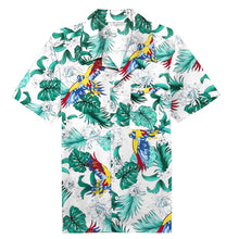 Load image into Gallery viewer, Summer Shirt Men Casual Short Sleeve Phoenix Pattern Hawaiian Shirt Men Cotton Big Size Floral Shirt Men High Quality Clothing