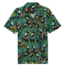 Load image into Gallery viewer, High Quality Mens Hawaiian Shirt Casual Cotton Short Sleeve Tropical Floral Shirt Men Big Size Summer Men Shirts Beach Clothing