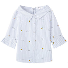 Load image into Gallery viewer, Stripe Shirt Suit-dress 2019 Leisure Time Cotton Design Feel Niche Jacket Shirt Student