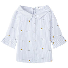 Load image into Gallery viewer, Stripe Shirt Suit-dress 2019 Leisure Time Cotton Design Feel Niche Jacket Shirt Student