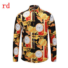 Load image into Gallery viewer, F.N.JACK 2019 New Fashion Men Shirt  Long Sleeve Slim Fit Business Man Shirt Casual Male Hawaiian Shirts Printed Shirt Men