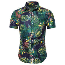 Load image into Gallery viewer, New Summer Hawaiian Print Short Sleeve Flower Shirt Loose Fat Big Size Shirt Men's Casual Short Sleeve Beach Shirt
